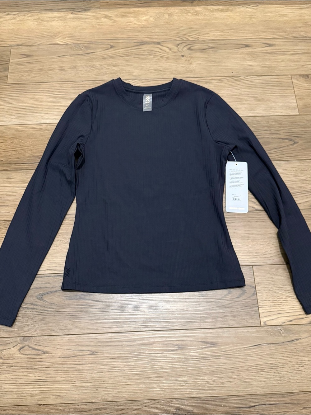 NWT Rhone Modern Ribbed Long Sleeve Top Black (Size S/P)